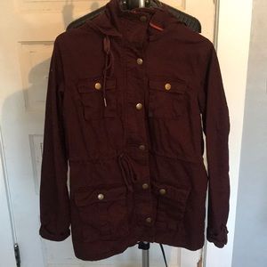 Maroon utility jacket